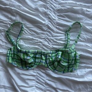 Mirror Palais \\ plaid print bikini top